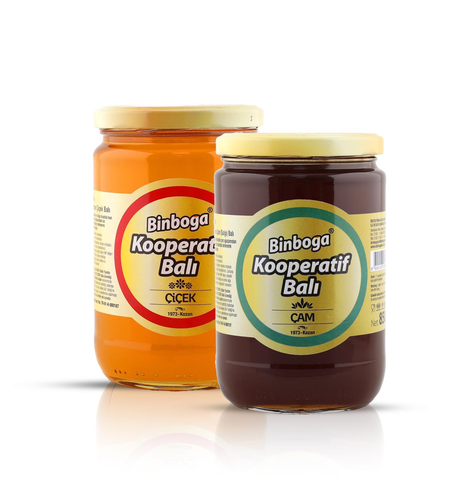 Binboğa Bal 2’li Avantaj Paketi | Çiçek + Çam Balı 850 Gr